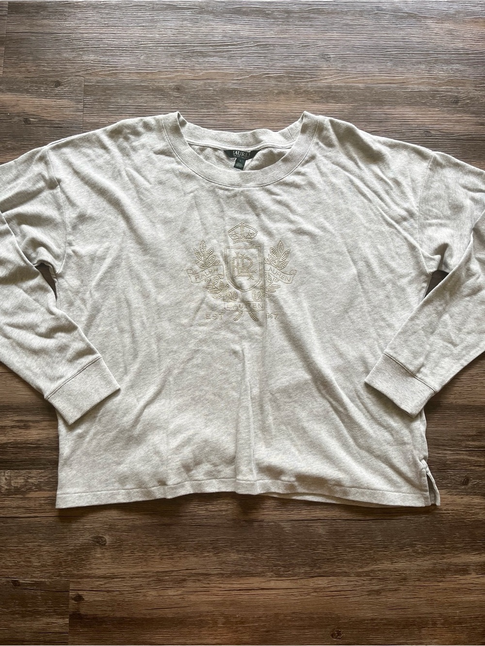Lauren Ralph Lauren Embroidered Crewneck Long Sleeve